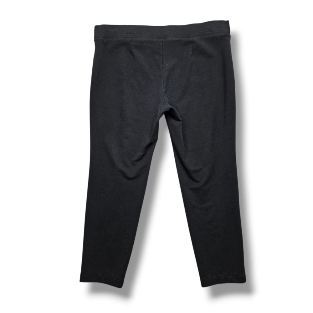 Pure Jill Tapered Ankle Pant Womens Medium Petite Black Pockets Pull On Mid Rise